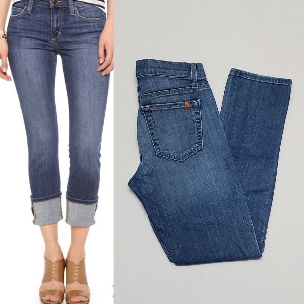 JOE'S Jeans Anisa Wash Distressed Low Rise Cropped Ankle Jeans Pants 26